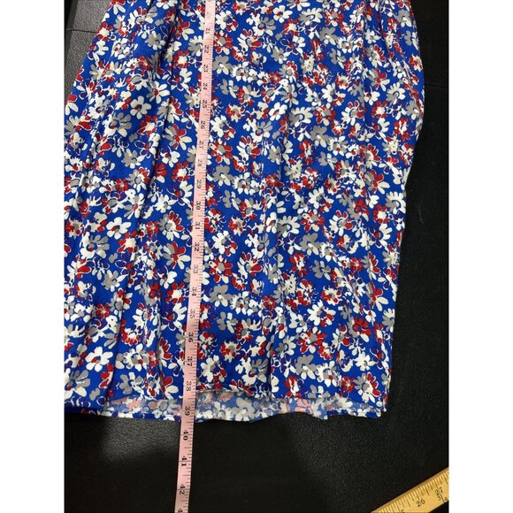 RAG & BONE Dress Womens L Blue Estelle Floral Midi Sleeveless V Neck Beach Boho - Picture 8 of 8